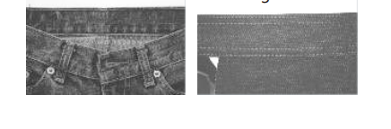 1-4针平台型弯针横向双重环缝链式裤腰缝纫机