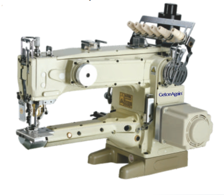 Long Arm Direct Drive Feed-up-the-arm 4-needle 6-thread Interlock Machine