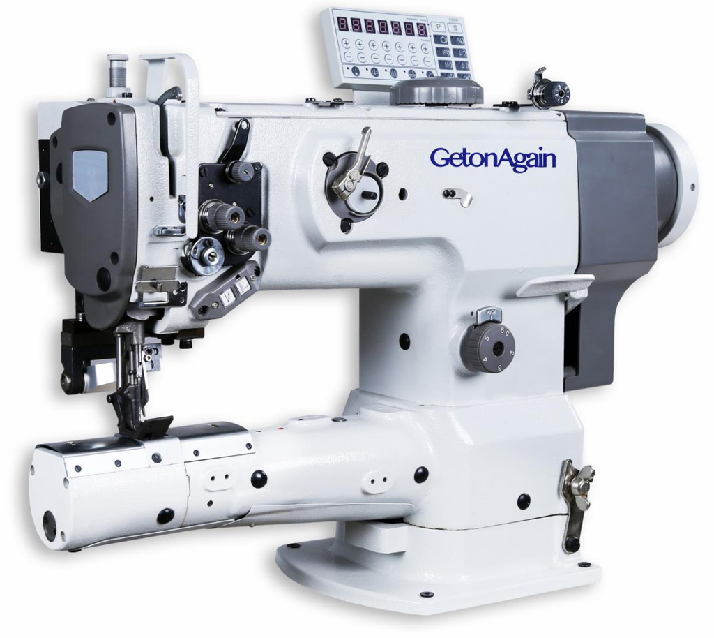 Direct Drive Post Bed Type On-Off Right Cutting Compound Feed Sewing Machine